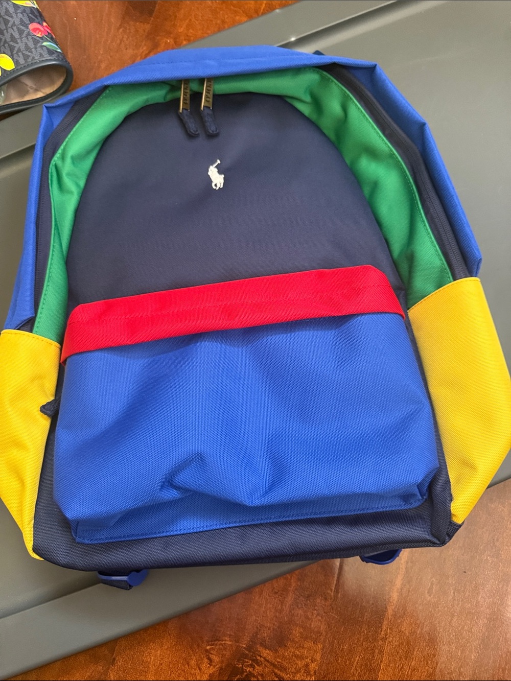 Ralph Lauren Navy, Blue, Red, Green & Yellow Polo Canvas Backpack